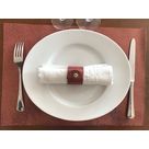 Rond de serviette en cuir Mosa Rouille