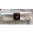 Rond de serviette en cuir RD vernis grenat