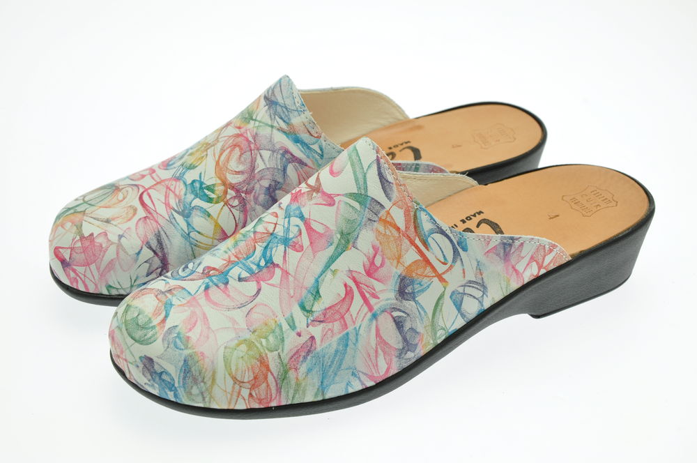mule fermée cuir femme