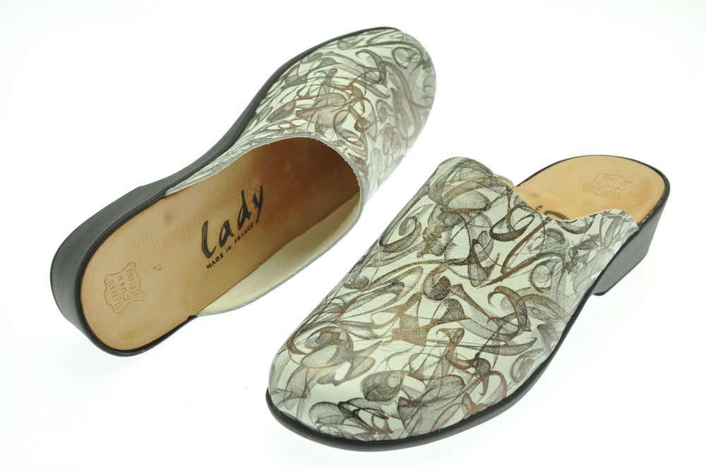 mule fermée cuir femme