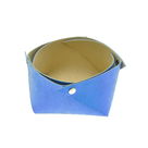Corbeille en cuir moyen modèle Mosa Bleu