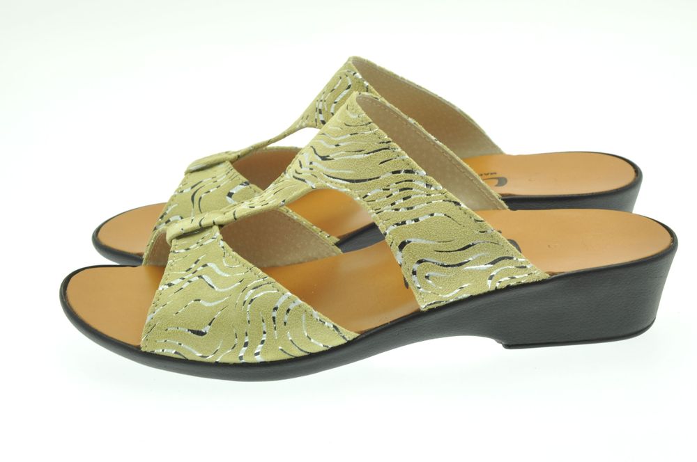 Leon 912 Sandales Sabots Mules Chaussons Chaussures En Cuir Femme