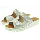 Mia Mule 2 brides réglables par velcros Ivoire/Soft blanc