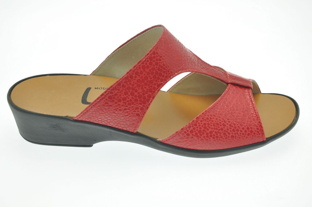 Mule Compensée Solange Mia Rouge - Réf. 001*01*01*01 - Chaussures  Femme-Mule - Chaussures Lady