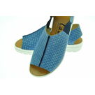 Sandale  en cuir Barbara baya azur
