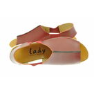 Sandale  en cuir Barbara Rouge Saco