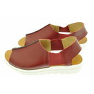 Sandale  en cuir Barbara Rouge Saco